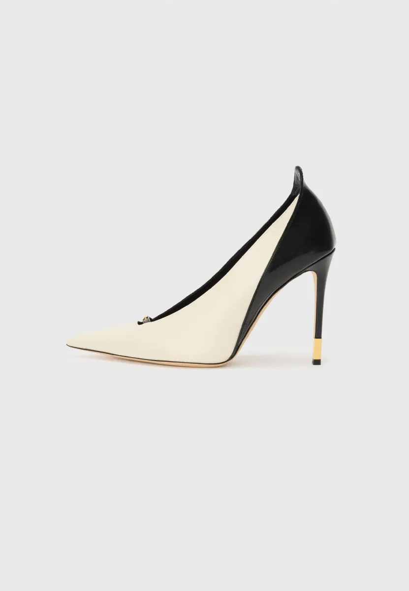 High Heel Pumps - milk/nero