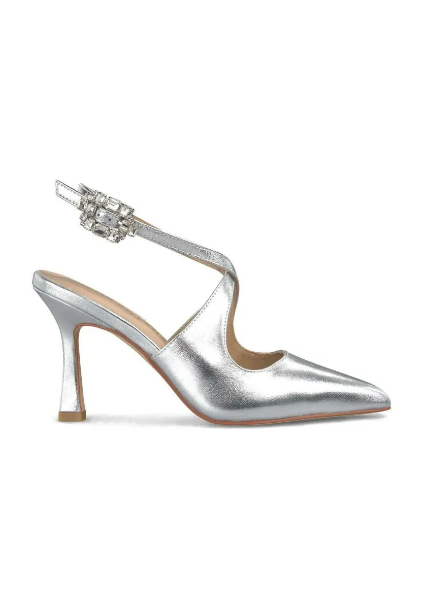 High Heel Pumps - plateado