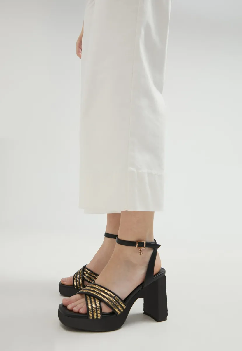 High Heel Sandalette - black