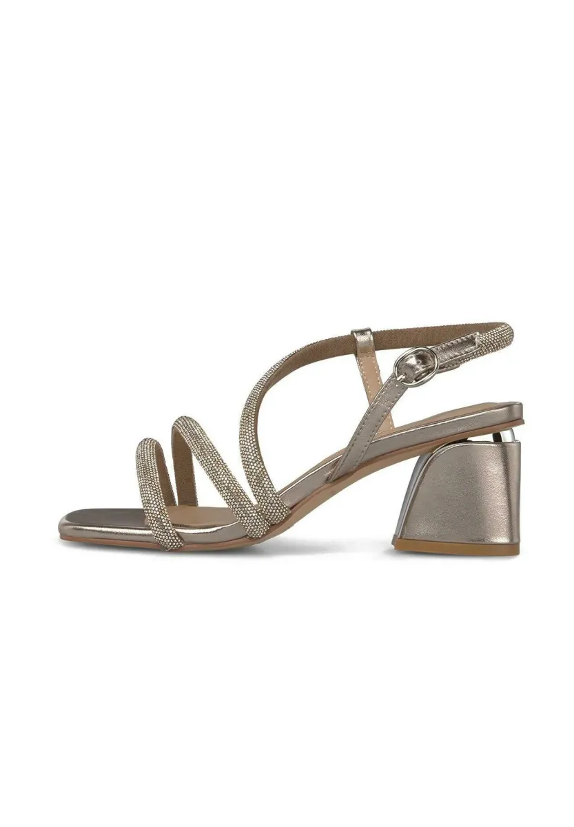 High Heel Sandalette - bronce