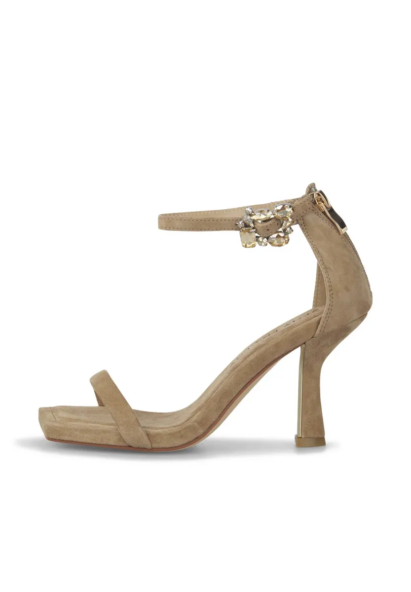 High Heel Sandalette - Camel