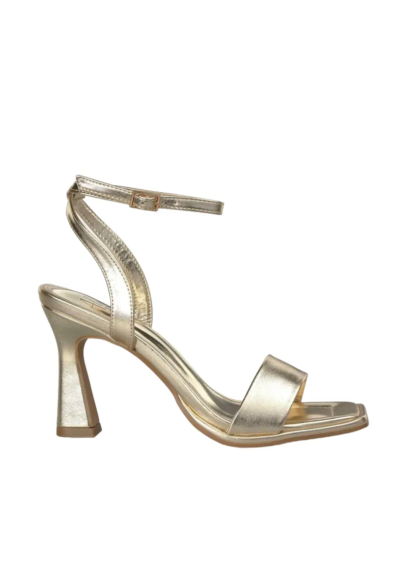 High Heel Sandalette - dorado