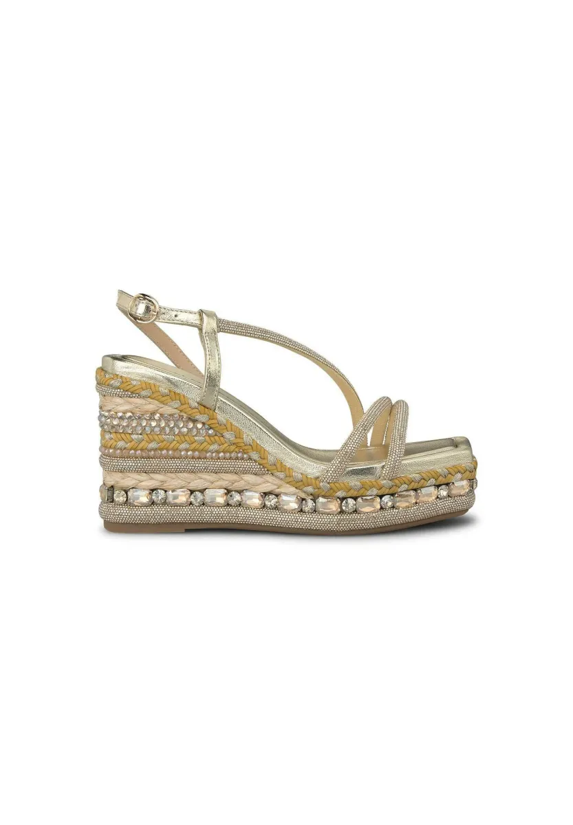 High Heel Sandalette - dorado