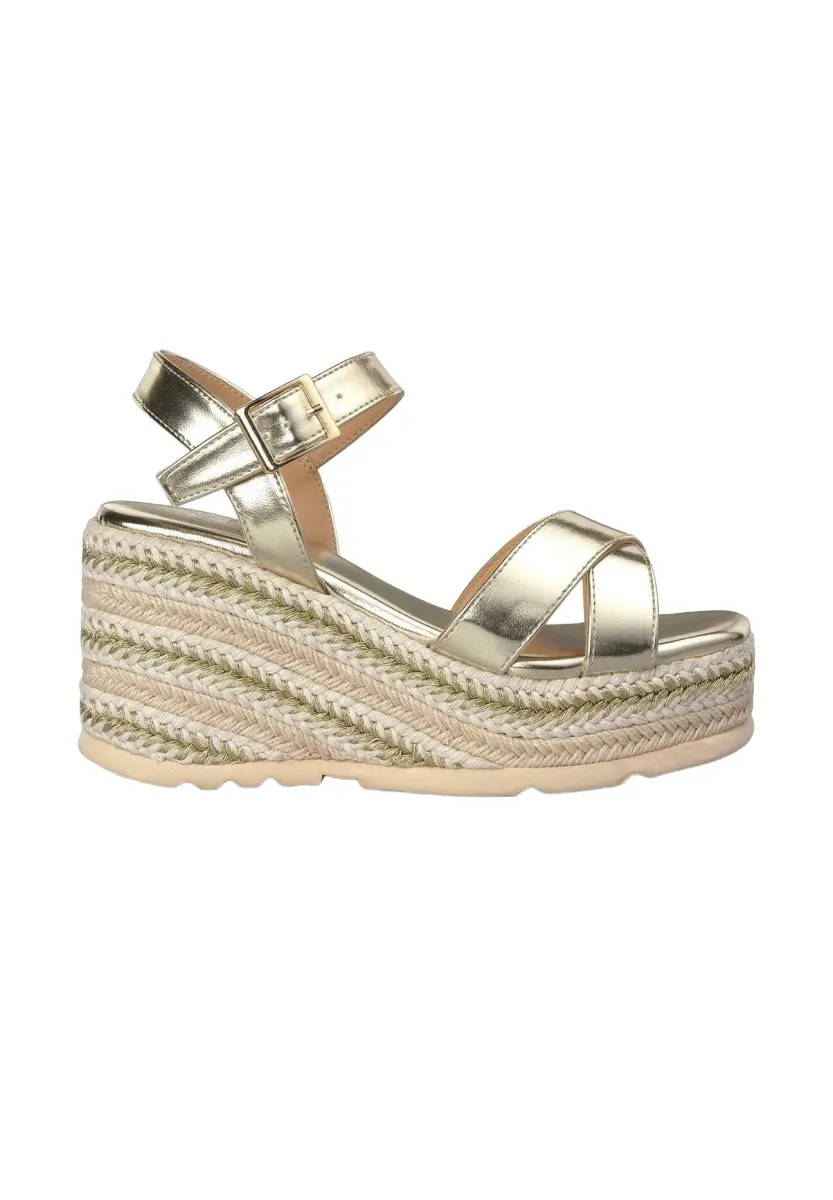 High Heel Sandalette - dorado