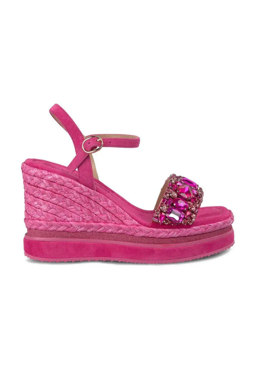 High Heel Sandalette - fucsia jaspeado