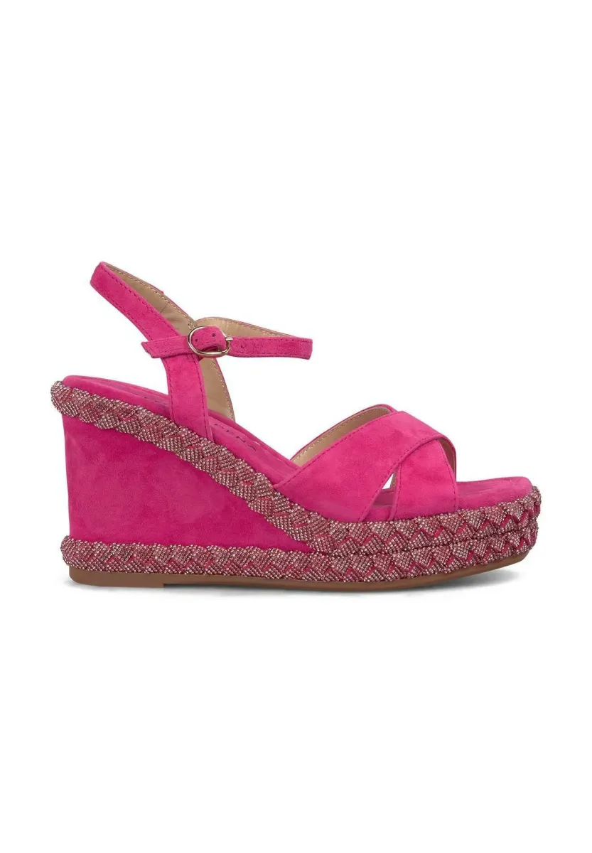High Heel Sandalette - fucsia jaspeado