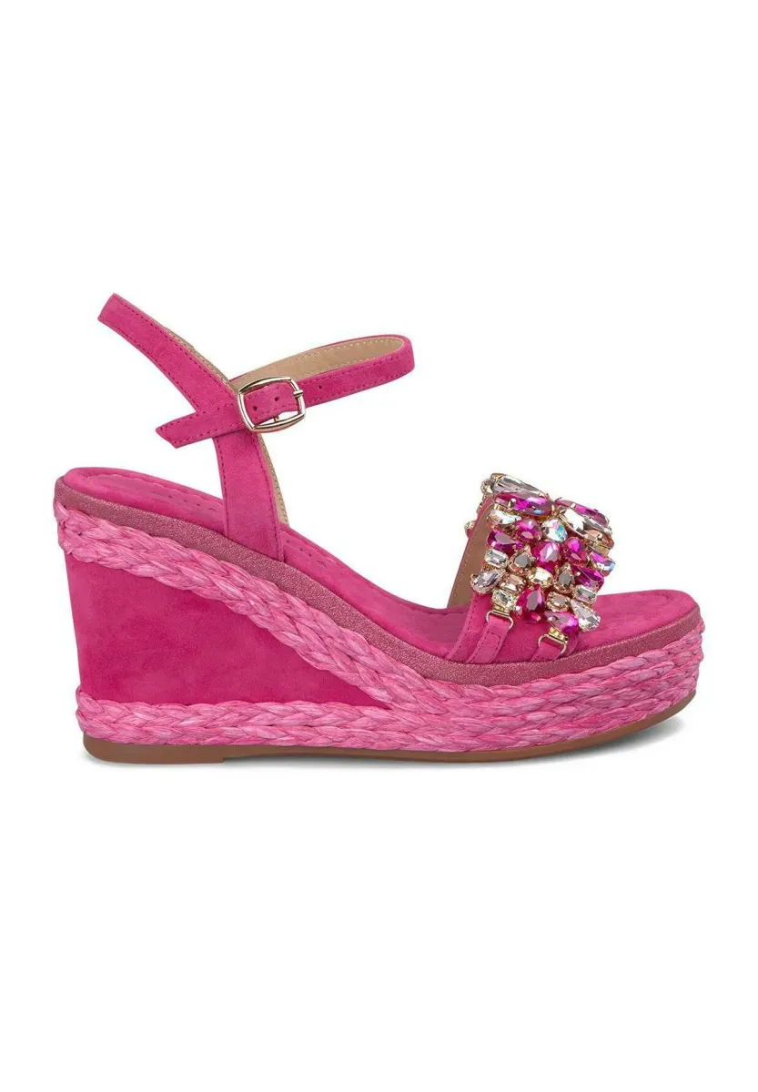 High Heel Sandalette - fucsia jaspeado