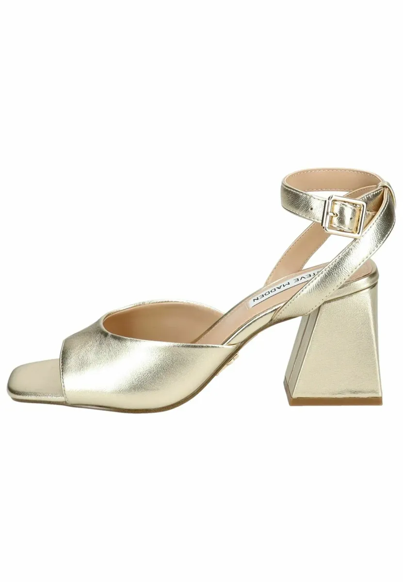 High Heel Sandalette - gold leather
