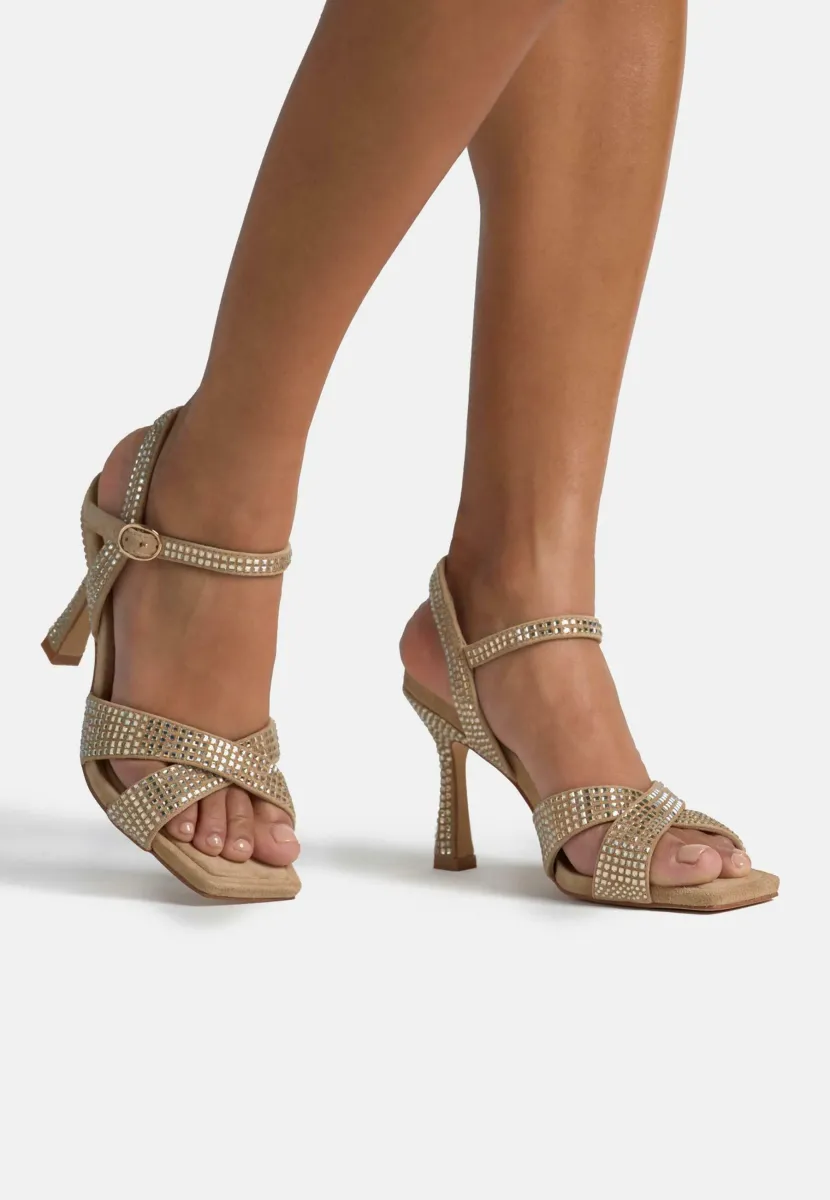 High Heel Sandalette - marrón claro