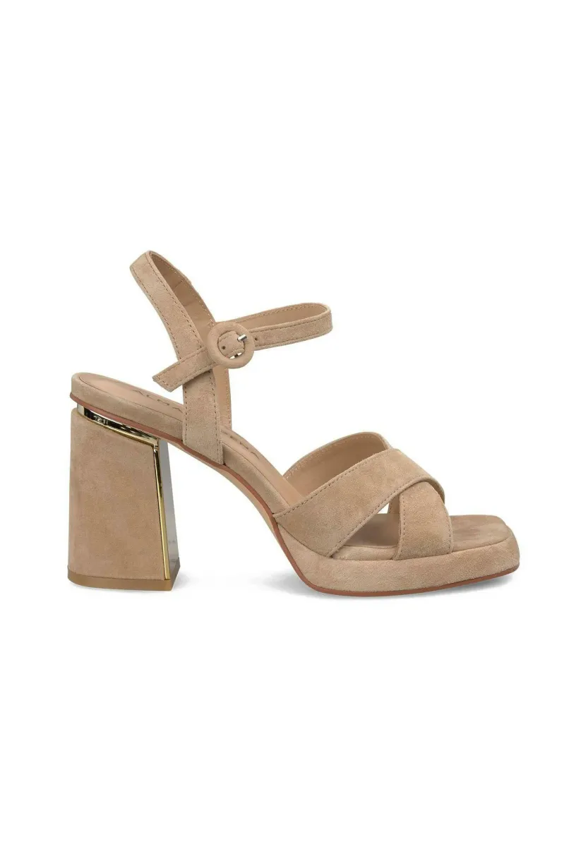 High Heel Sandalette - marrón claro