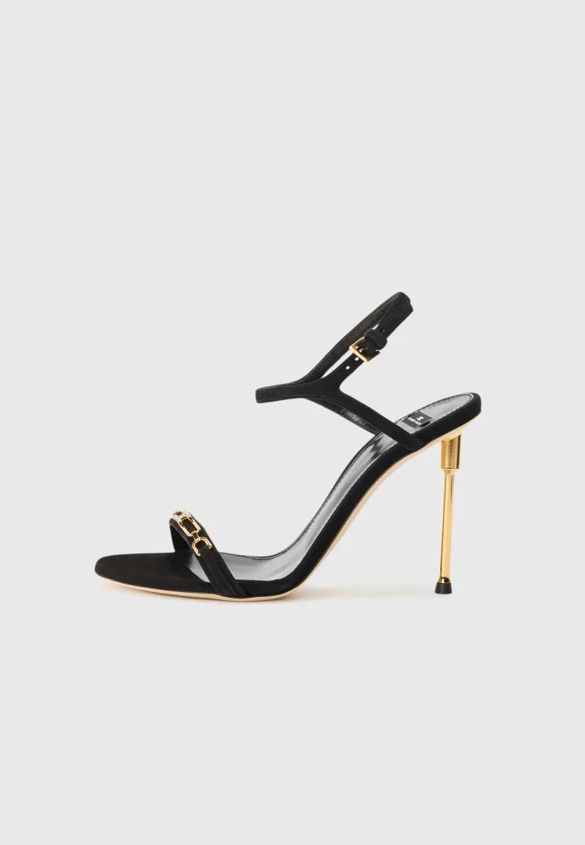 High Heel Sandalette - nero