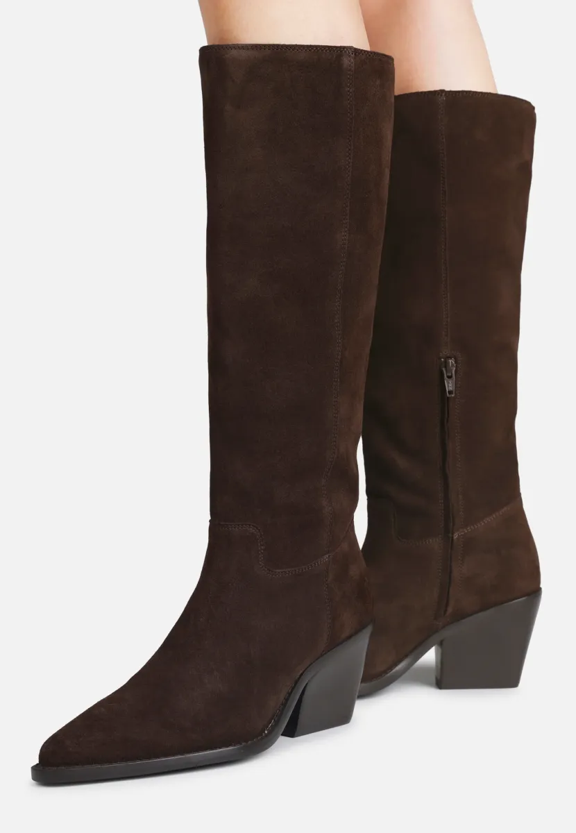 High Heel Stiefel - coffee bean