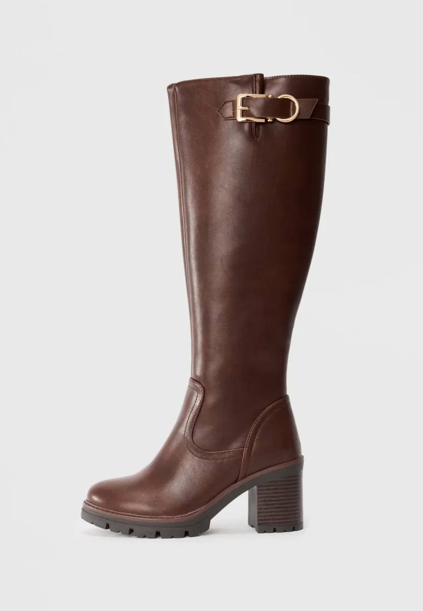 High Heel Stiefel - cognac