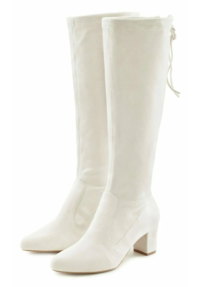 High Heel Stiefel - creme