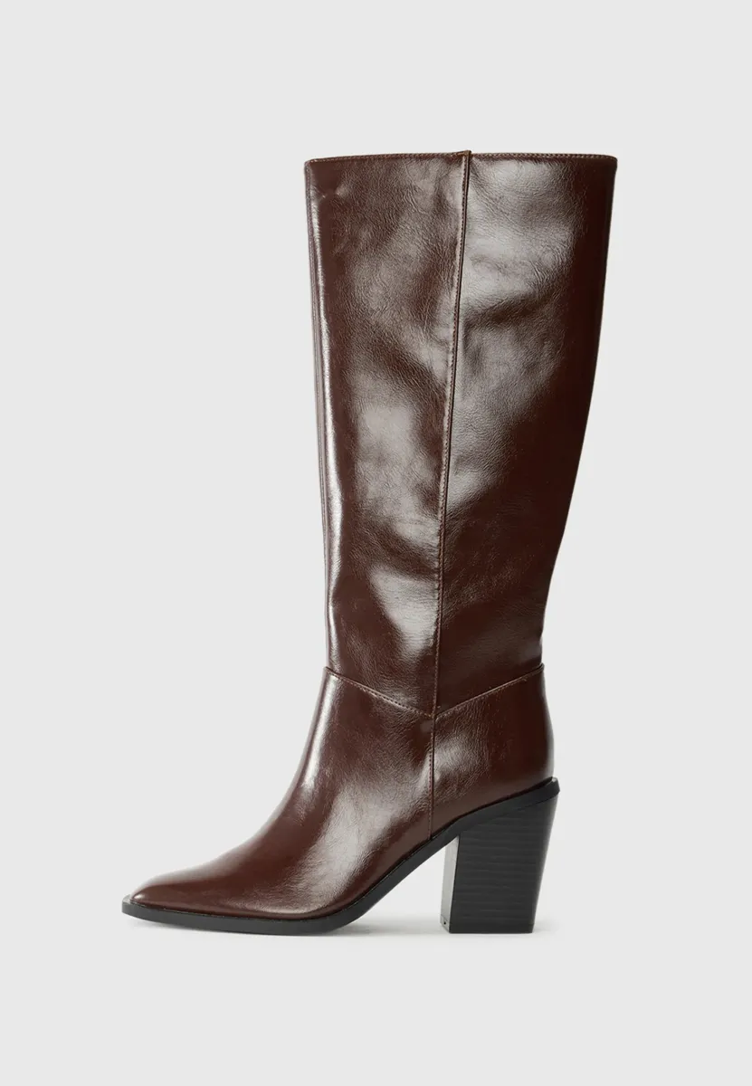 High Heel Stiefel - dark brown