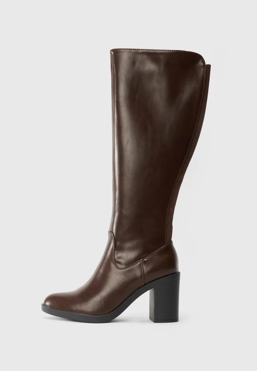 High Heel Stiefel - dark brown
