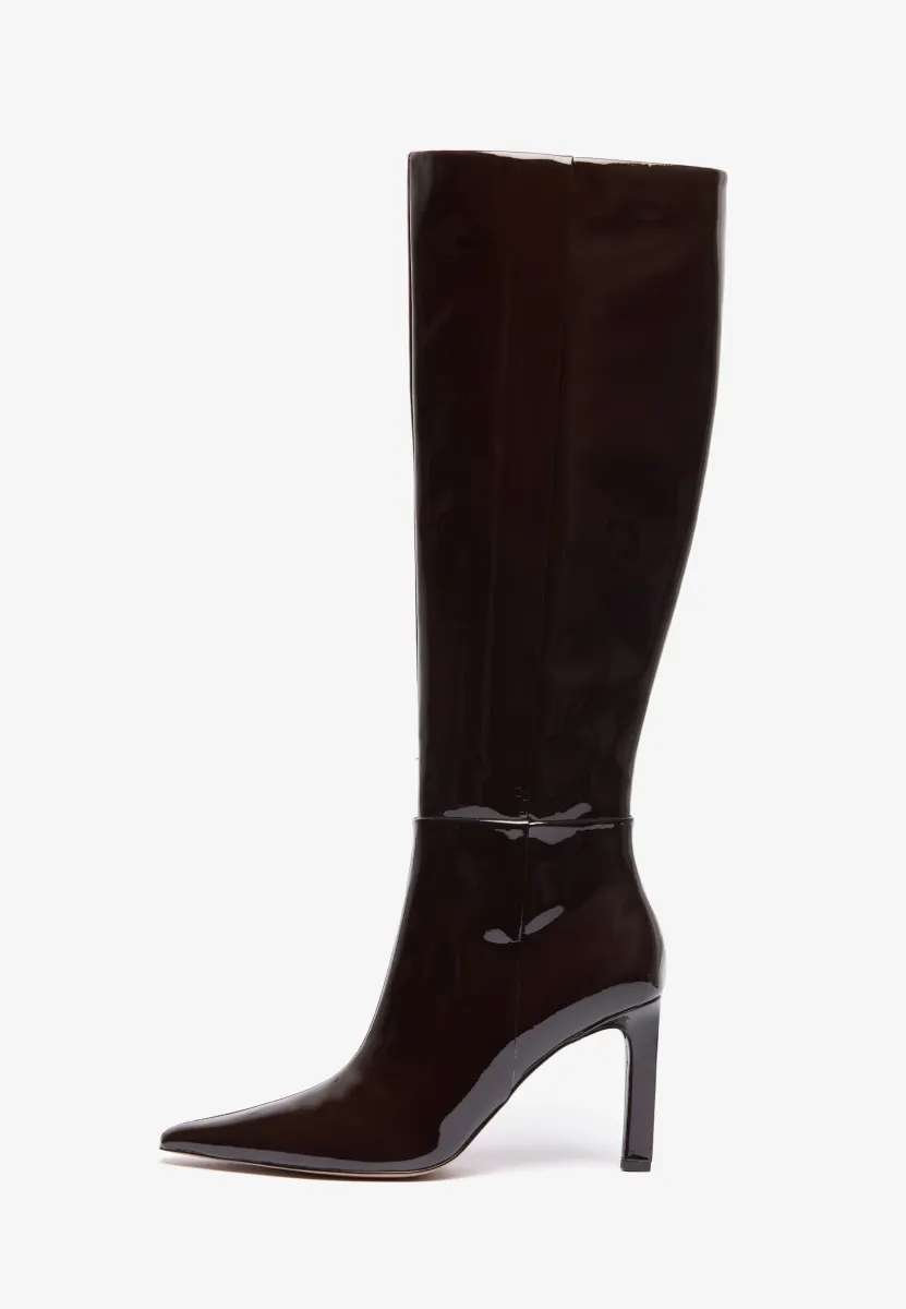 High Heel Stiefel - dark brown