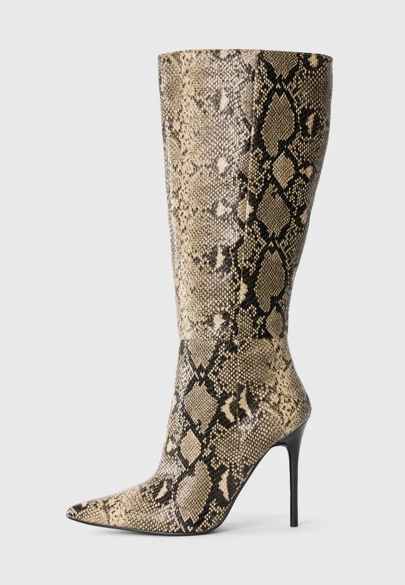 High Heel Stiefel - grey