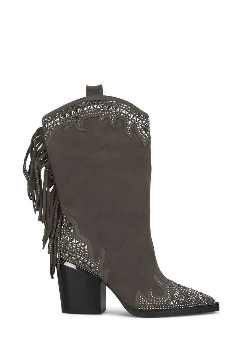 High Heel Stiefel - grey