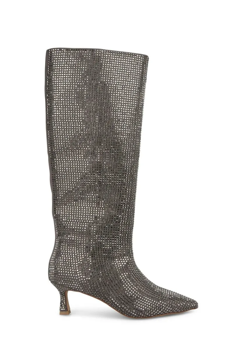 High Heel Stiefel - gris