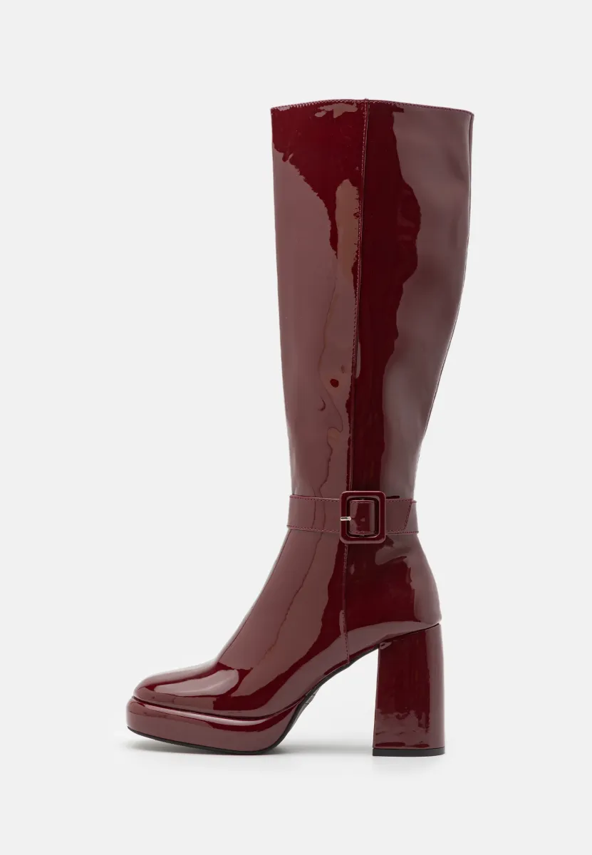 High Heel Stiefel - red