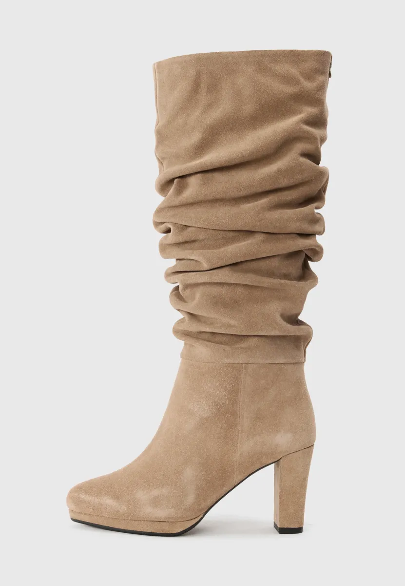 High Heel Stiefel - taupe