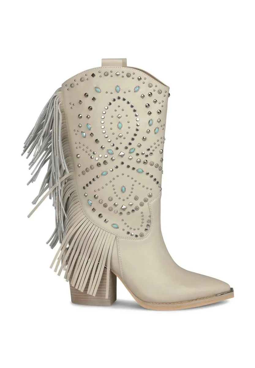 High Heel Stiefel - white