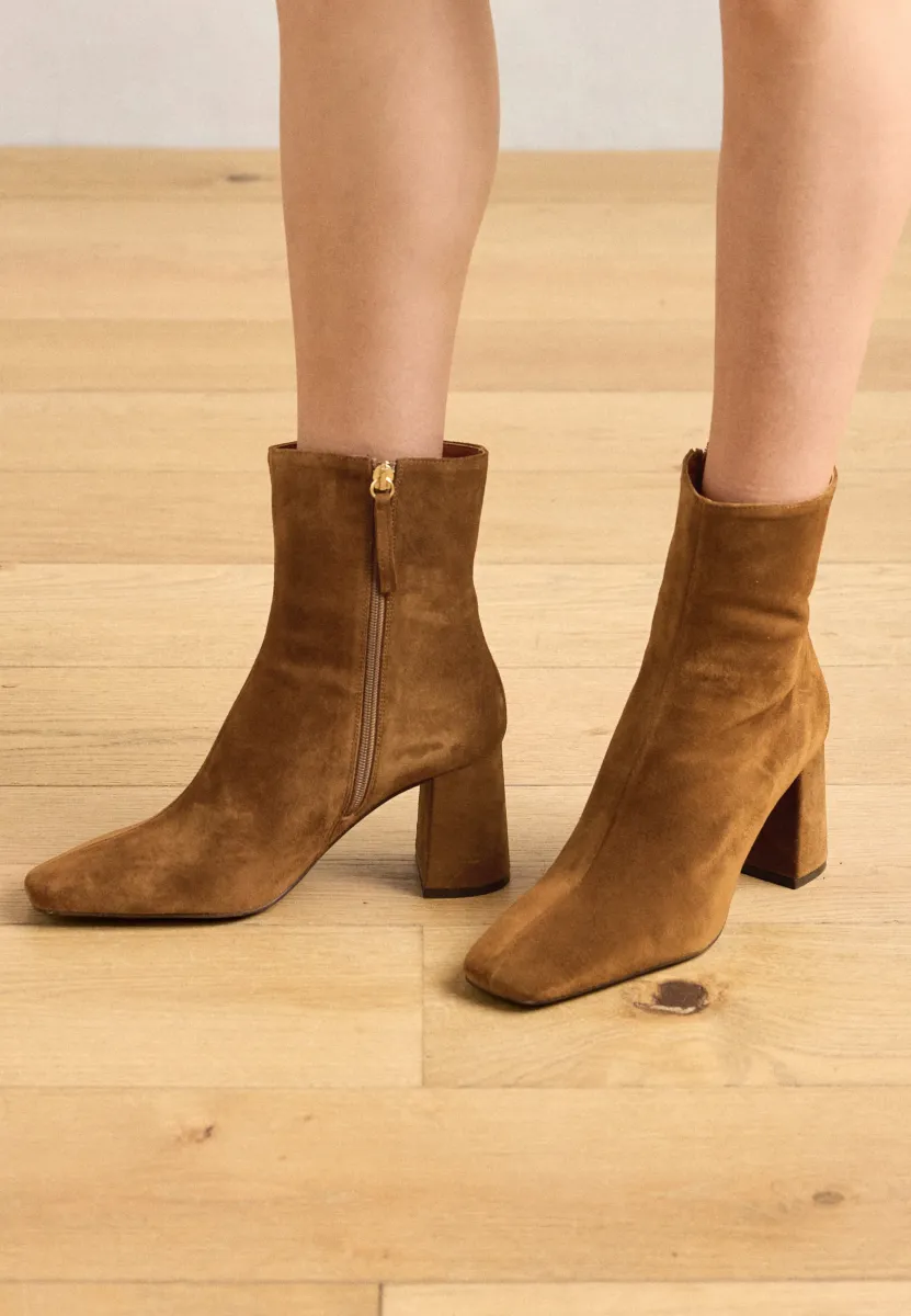 High Heel Stiefelette - basket/mogano