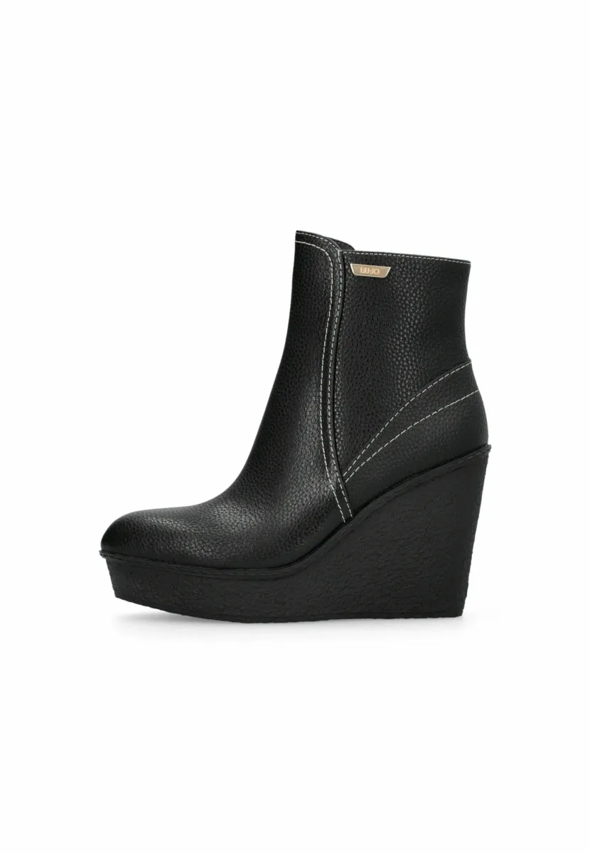 High Heel Stiefelette - black