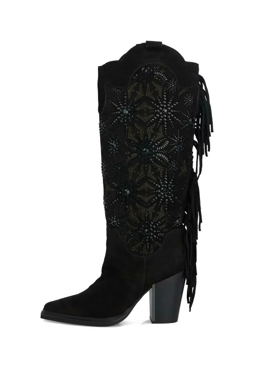 High Heel Stiefelette - black
