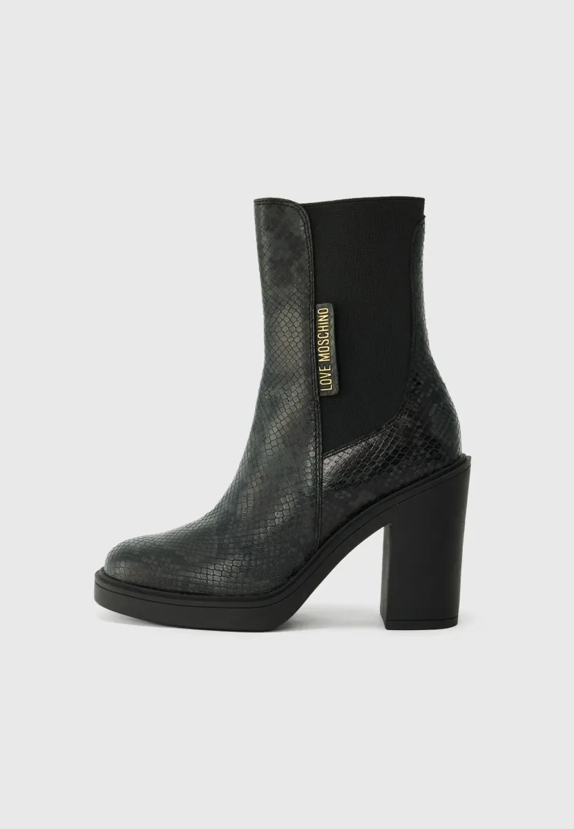 High Heel Stiefelette - black