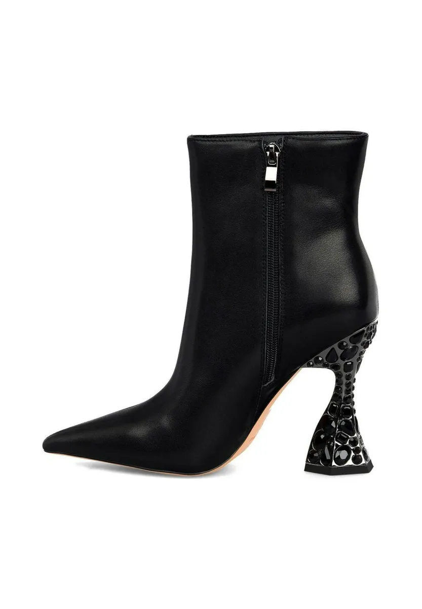 High Heel Stiefelette - black