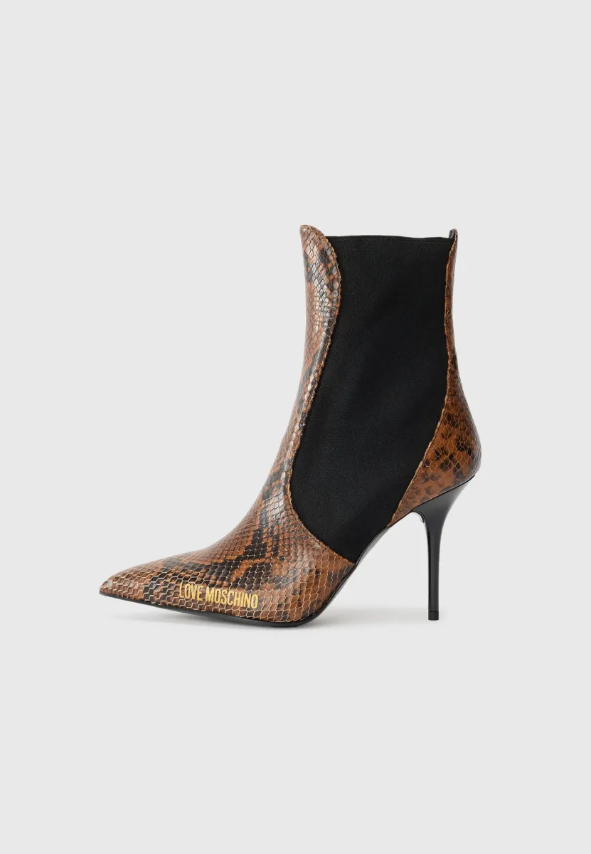 High Heel Stiefelette - brown