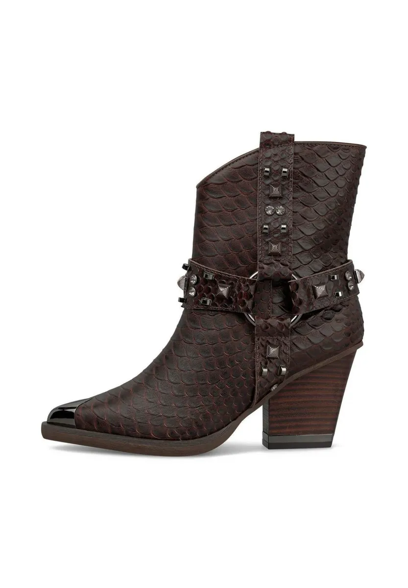 High Heel Stiefelette - marbled brown