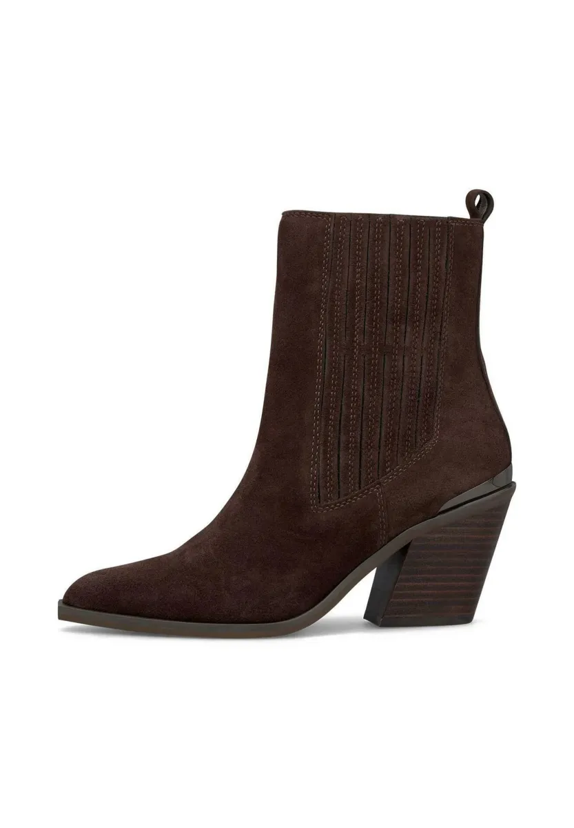 High Heel Stiefelette - marbled brown