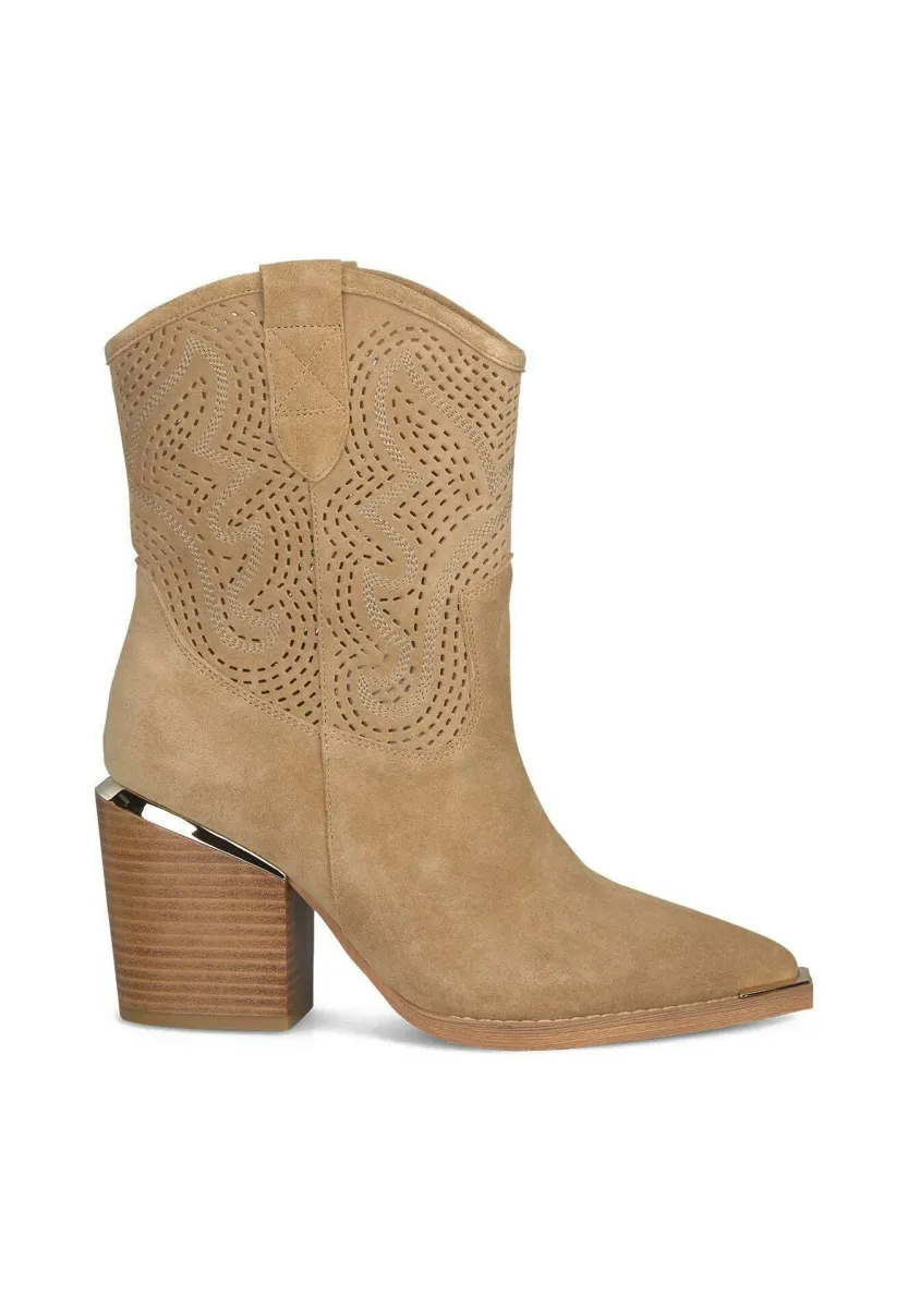High Heel Stiefelette - marrón claro