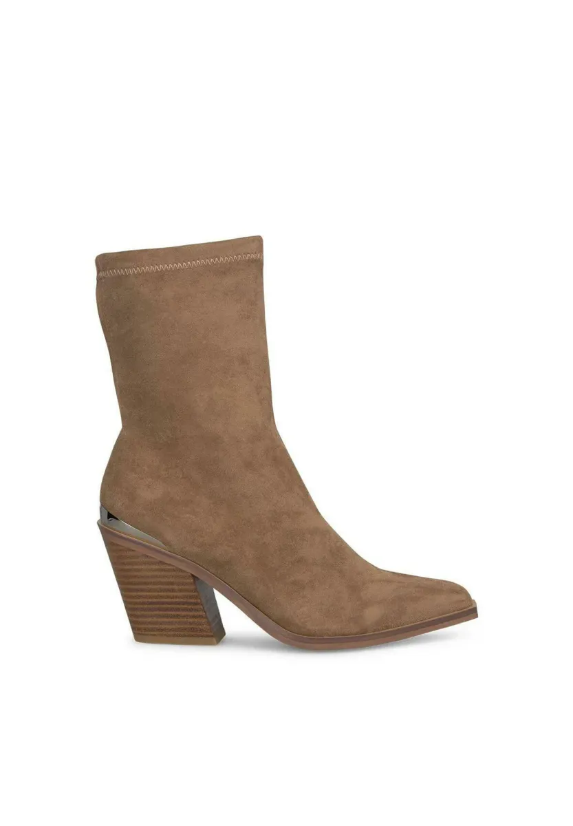 High Heel Stiefelette - marrón jaspeado