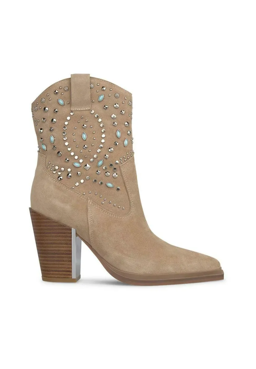 High Heel Stiefelette - marrón jaspeado