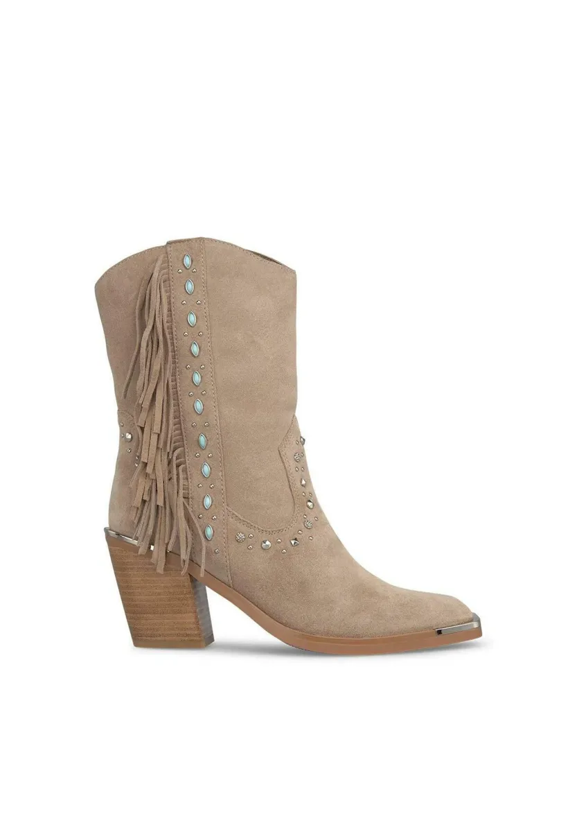 High Heel Stiefelette - marrón jaspeado