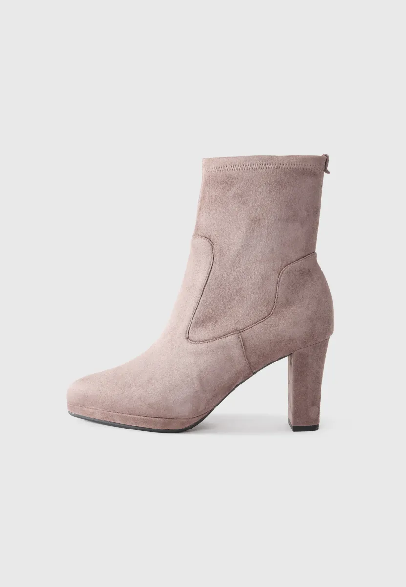 High Heel Stiefelette - taupe