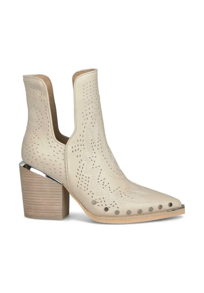 High Heel Stiefelette - white