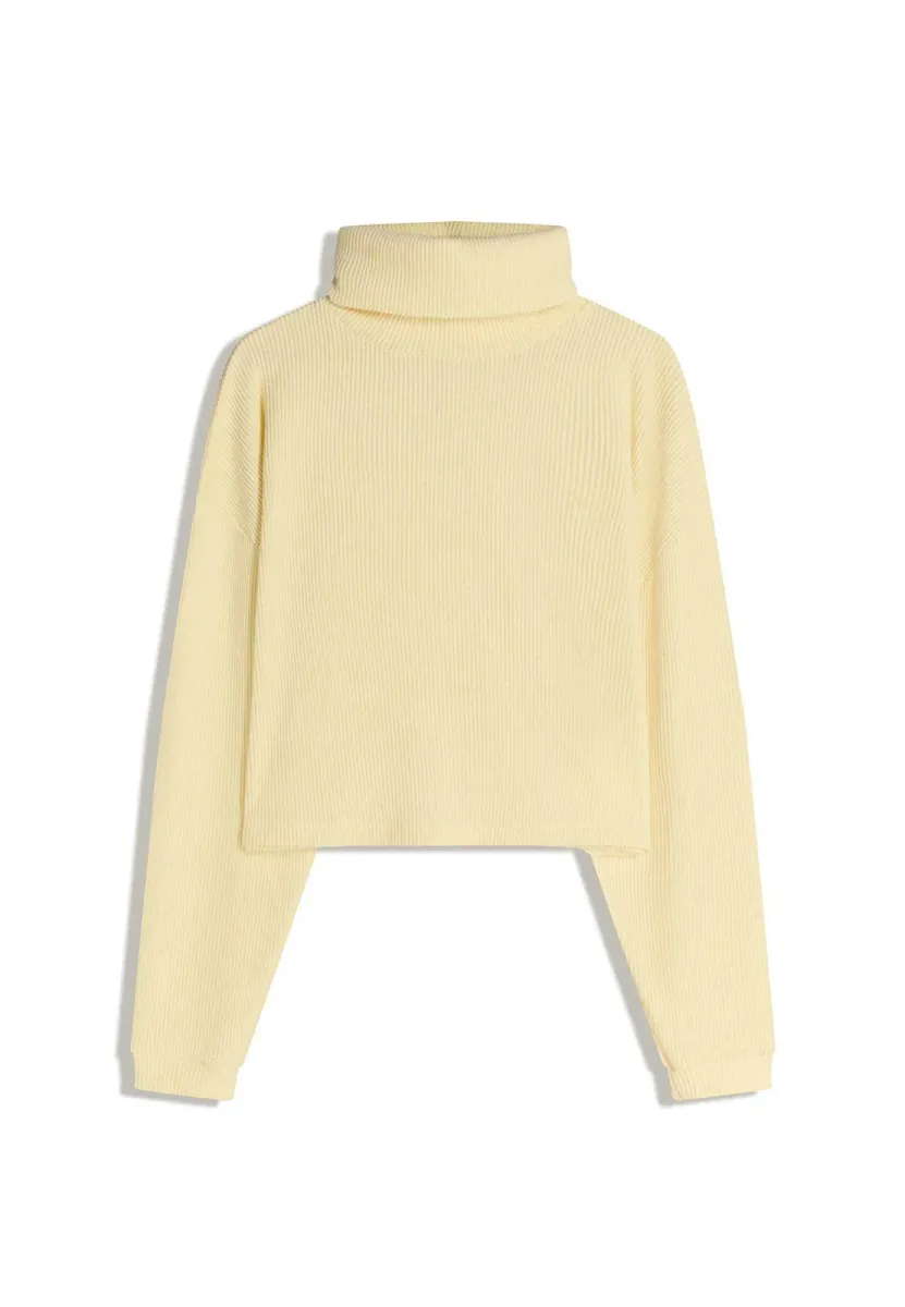 HIGH NECK - Sweatshirt - light yellow