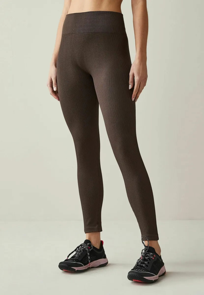 HIGH WAIST STANDARD - Leggings - Hosen - brown