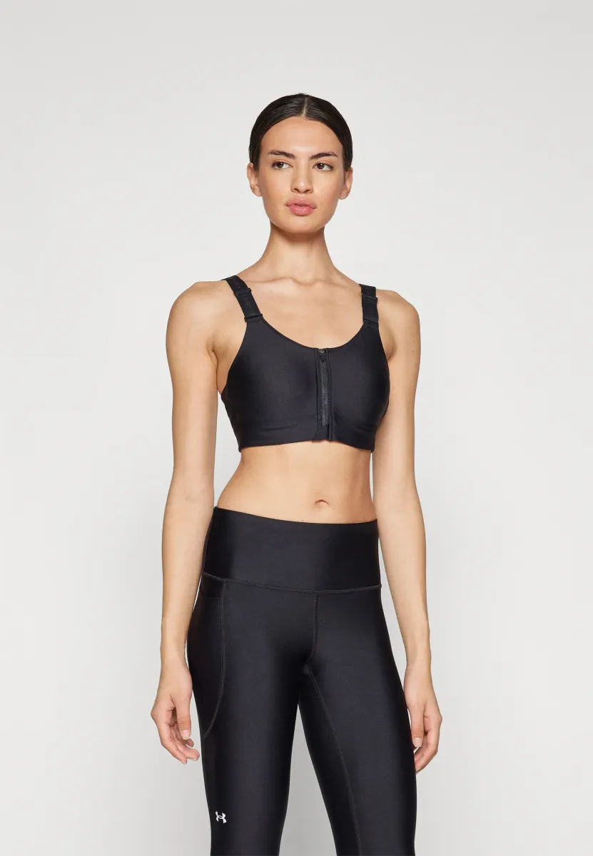 HIGH ZIP BRA - Sport-BH mit starker Stützkraft - black