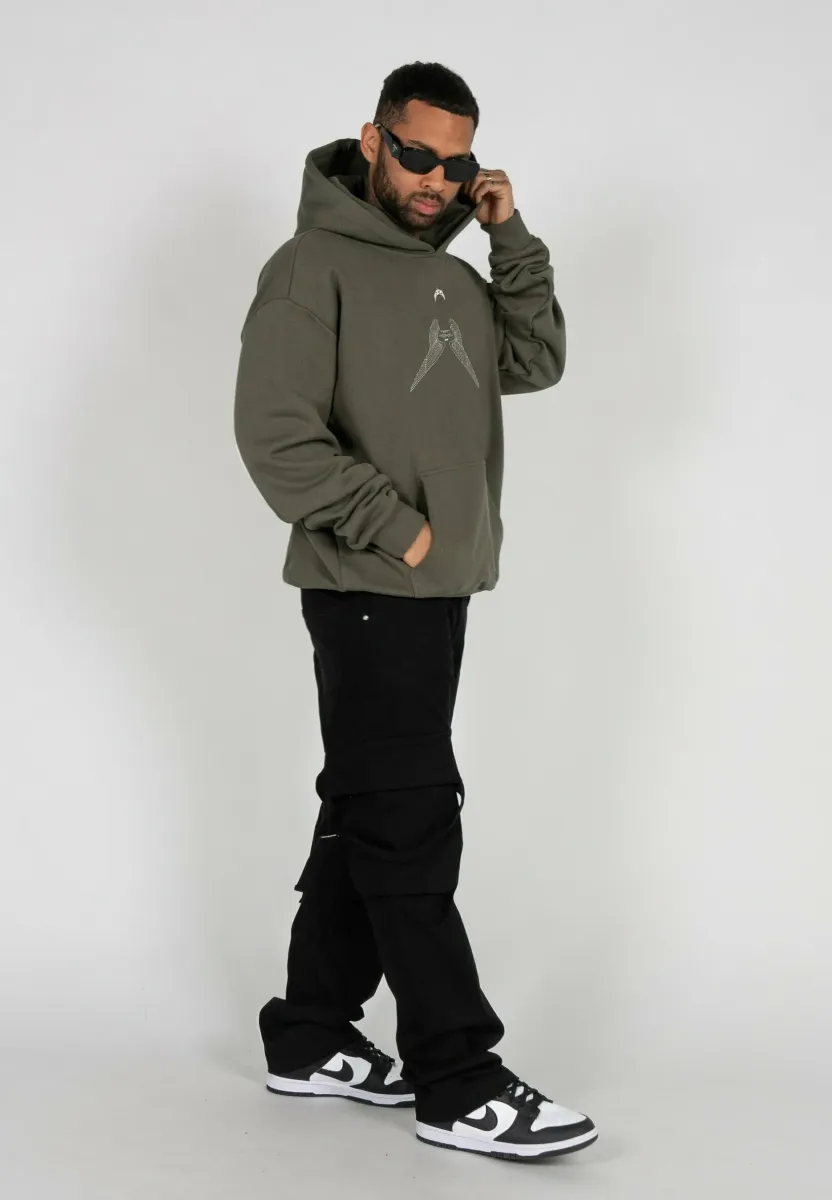 HIGHER THAN HEAVEN WITH ULTRA HEAVY - Kapuzenpullover - olive