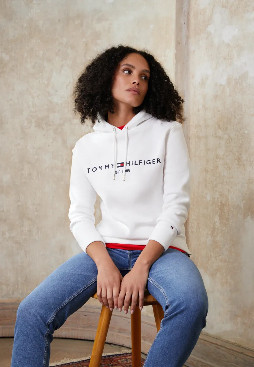 HILFIGER HOODIE  - Sweatshirt - white