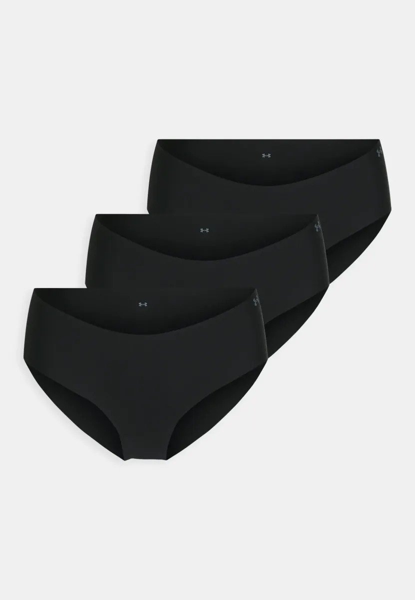 HIPSTER PURE NO SHOW SOLID 3 PACK - Slip - black