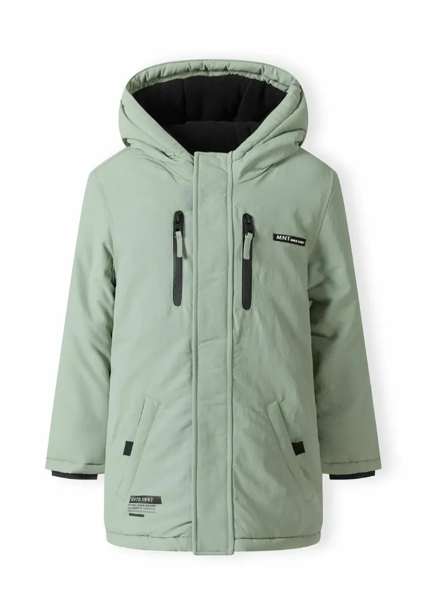 HODDED PARKA WITH WARM LINING - Parka - grey