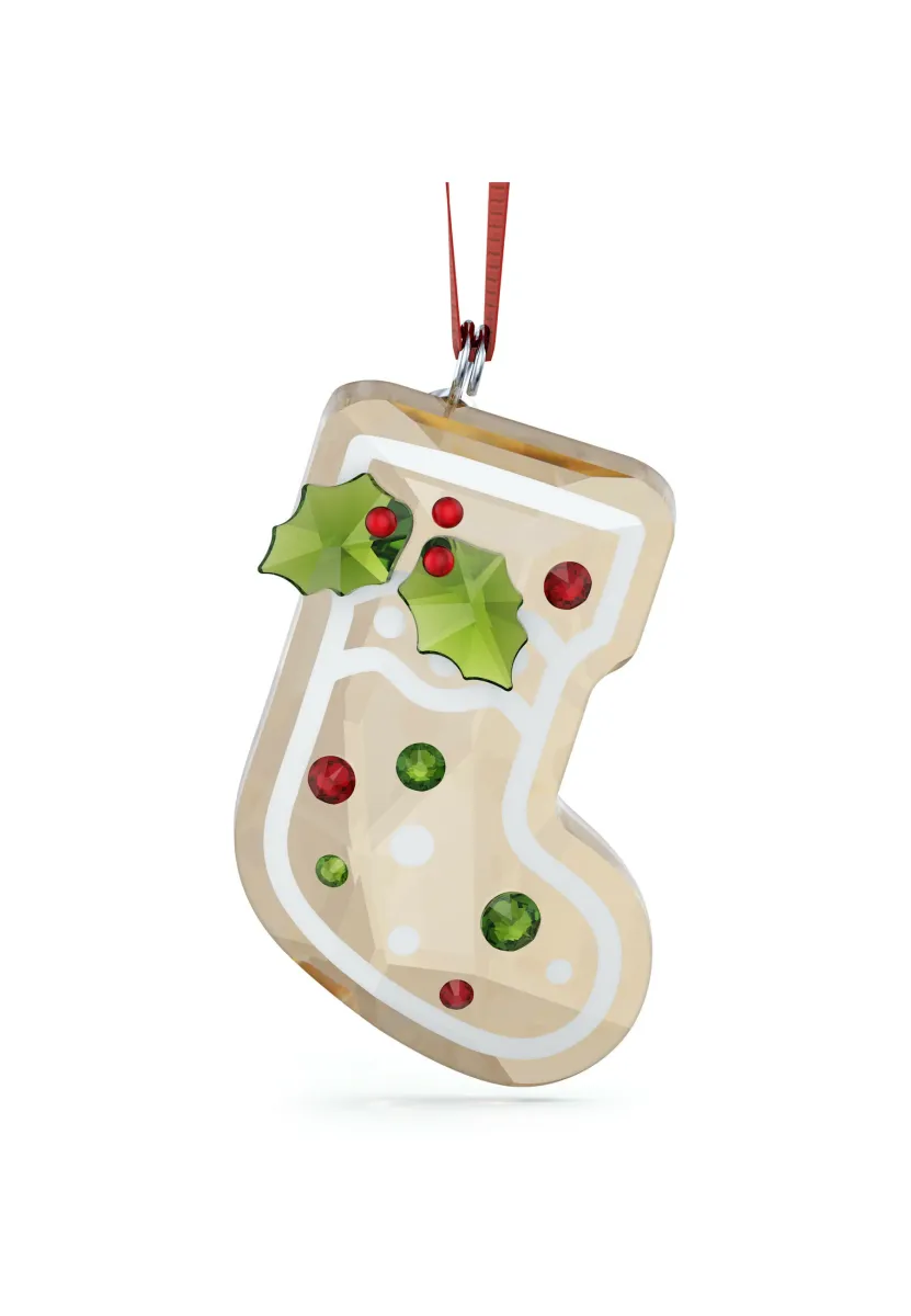 HOLIDAY CHEERS GINGERBREAD STOCKING ORNAMENT - Sonstige Accessoires - gold tone