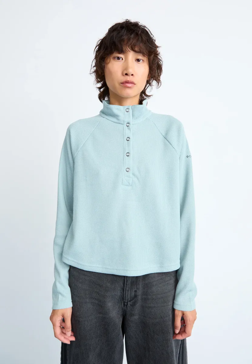 HOLLY HIDEAWAY™ WAFFLE HALF SNAP - Langarmshirt - crushed blue